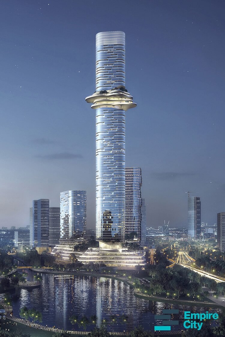 Phối cảnh tòa Empire 88 Tower thuộc dự án Empire City