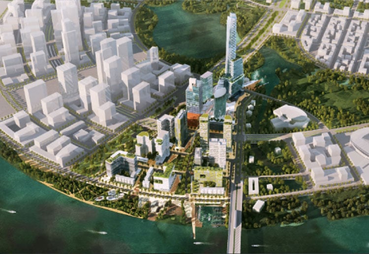 Phối cảnh tổng thể dự án Empire City do liên minh Keppel Land, Trần Thái, Tiến Phước, Gaw capital đầu tư