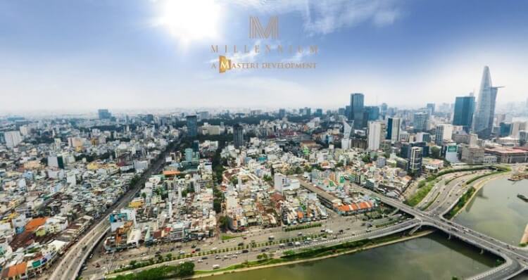 View nhìn Quận 1 vào ban ngày từ căn hộ Masteri Millennium.