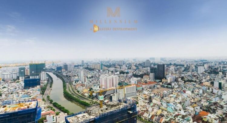 View nhìn Quận 5 vào ban ngày từ căn hộ Masteri Millennium. 