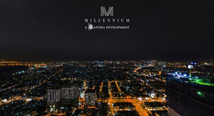 View nhìn Quận 4 - Quận 7 vào ban đêm từ căn hộ Masteri Millennium