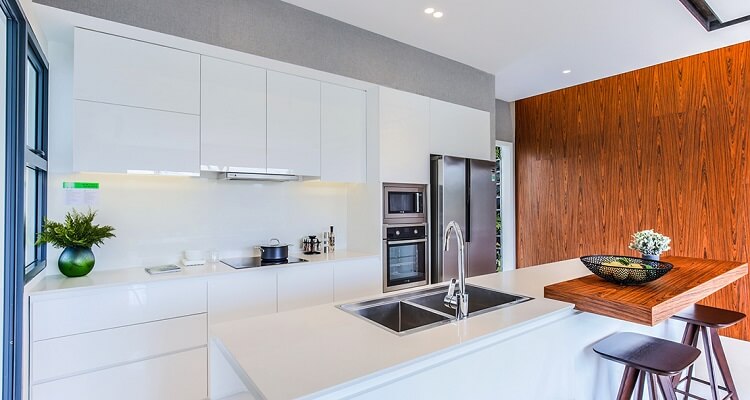 Phòng bếp căn hộ mẫu Palm Heights 3 phòng ngủ (loại lớn)