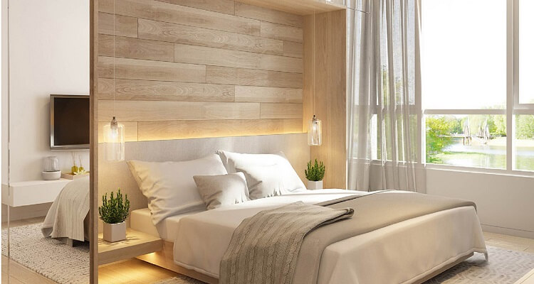 Phòng ngủ căn hộ mẫu Palm Heights 3 phòng ngủ (loại nhỏ)